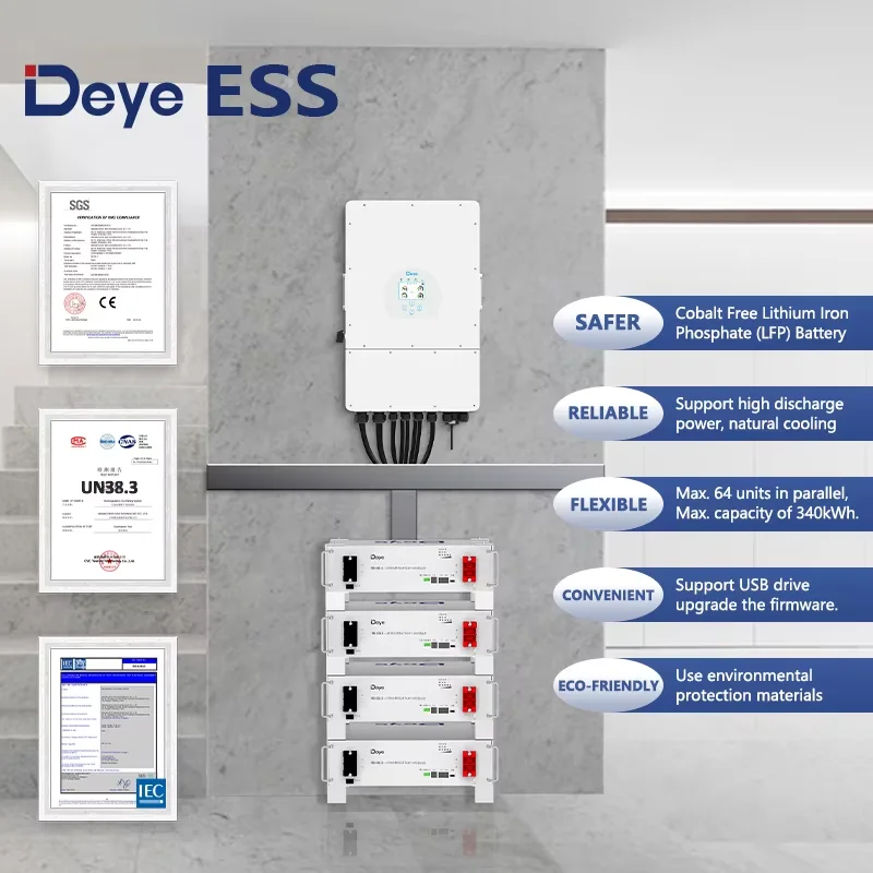 Deye RW-M6.1 Wall Mounted LiFePO4 51.2V 120Ah Deye Home Energy Storage Battery with BMS