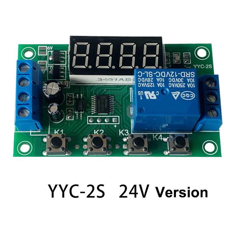 5V/12V/24V Timer Delay 1 channel YYC-2S Multifunction Timing Cycle Circuit Switch High Precision 0.01S Time Delay Module