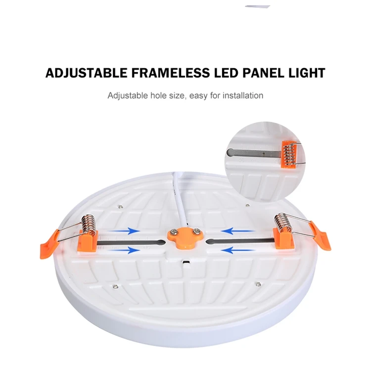 Widely Used Superior Quality Fast Delivery Home Modern High Quality Adjustable 12w 18w 24w 36w Stamp aluminum Frameless Panel