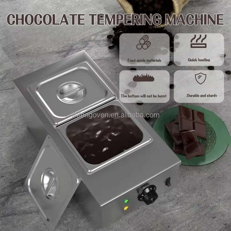 Restaurant Equipment Electric Double Groove hot Heating melting chocolate / butter melting machine / electric sugar melting pot