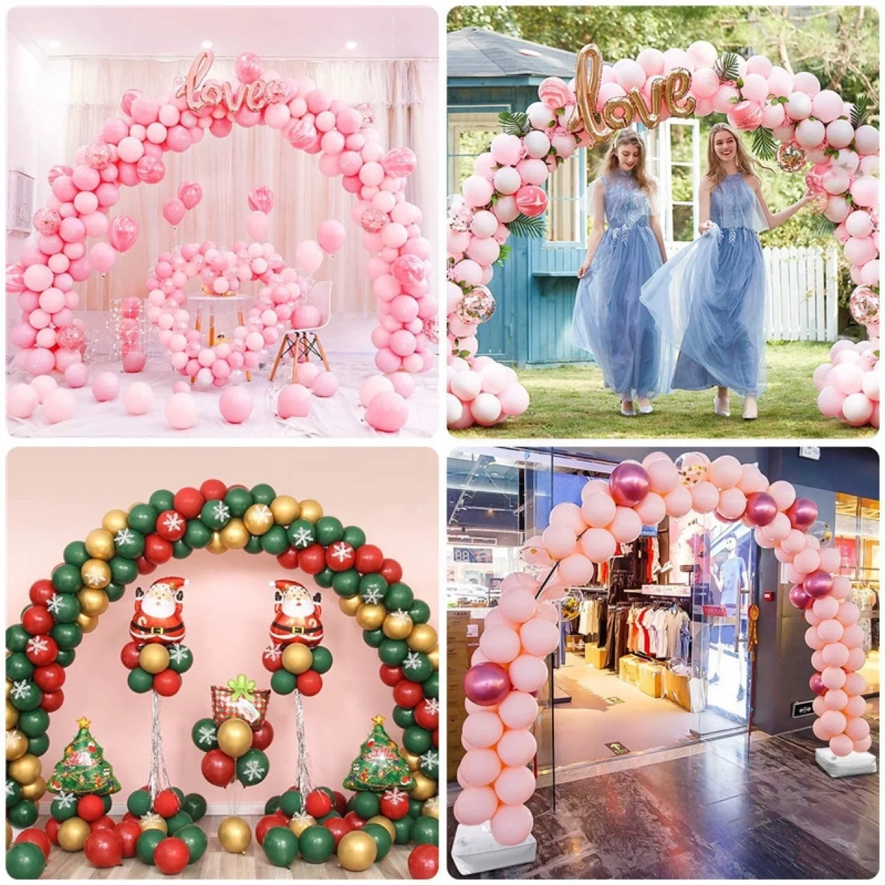 MF-L308 Wholesale15 Sections Carbon Fiber Circle Ballon Stand Arch Frame Balloon Arch Kit Set Tool Stand Backdrop For Decoration