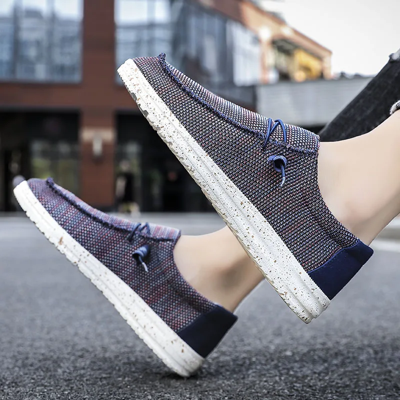 Wholesale Trendy Lazy Slip-on Casual  Sneakers,Custom Hey Dude Men Loafers  Boat Shoes Men Loafers Casual Canvas  Shoes