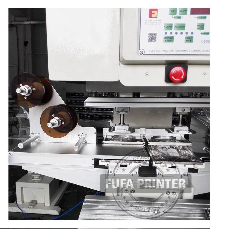 Economy 2 Color Ink Cup Tampo Printing Machine with Shuttle Working table / auto cleaning pads