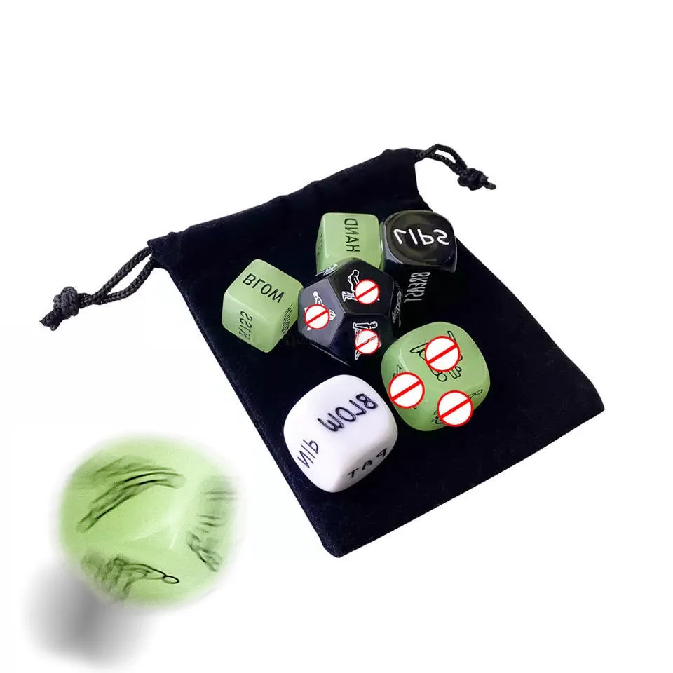 GF Sex Dice Wholesale BDSM Accessories Sexy Posture Novelty Party Gift Glow in Dark Sex Position Dice Set Erotic Adult Games