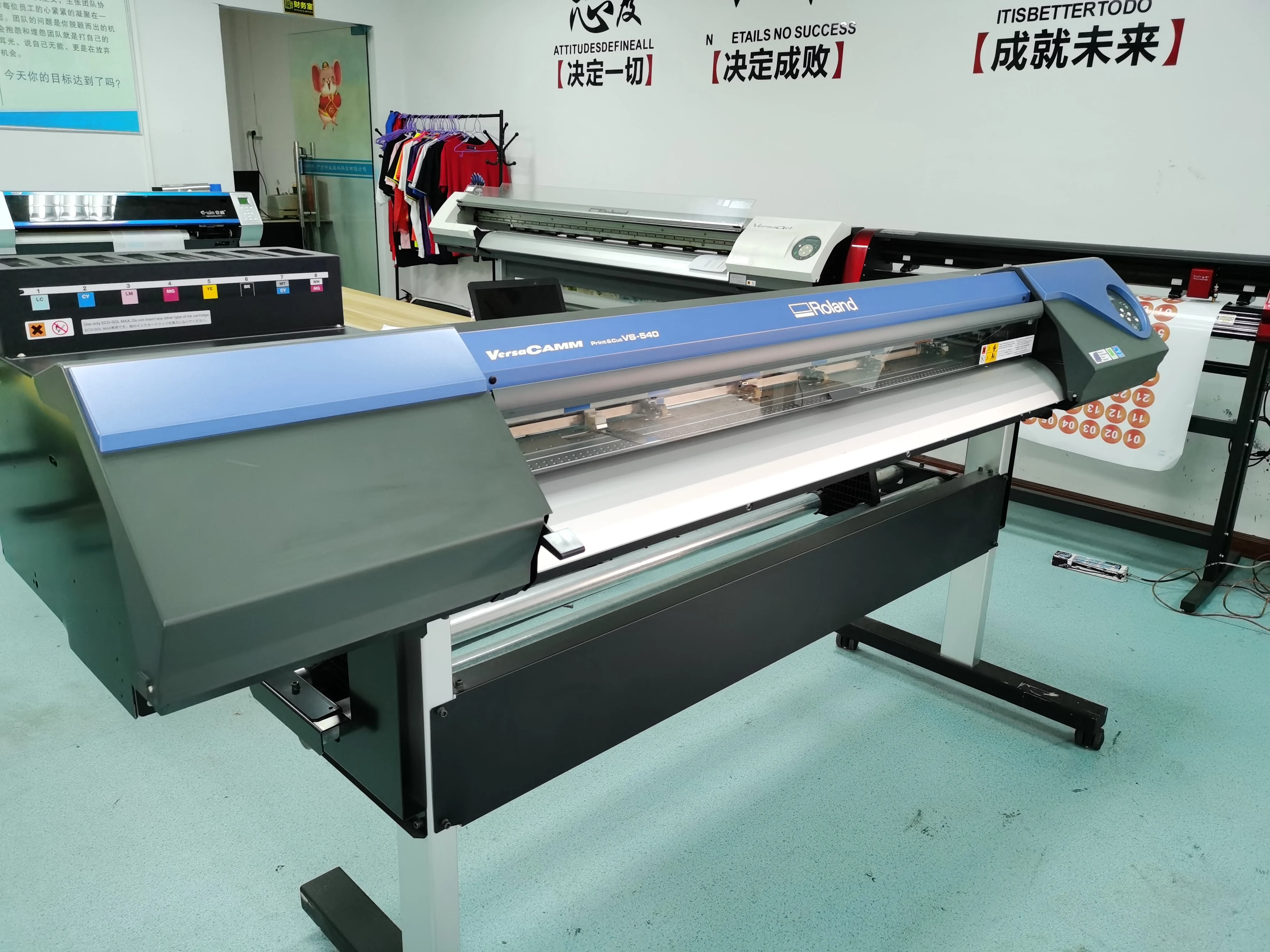 Second Hand Roland Vs540 Label Printing &Cutting Machine Eco Solvent Ink Plotter For Labeling printing