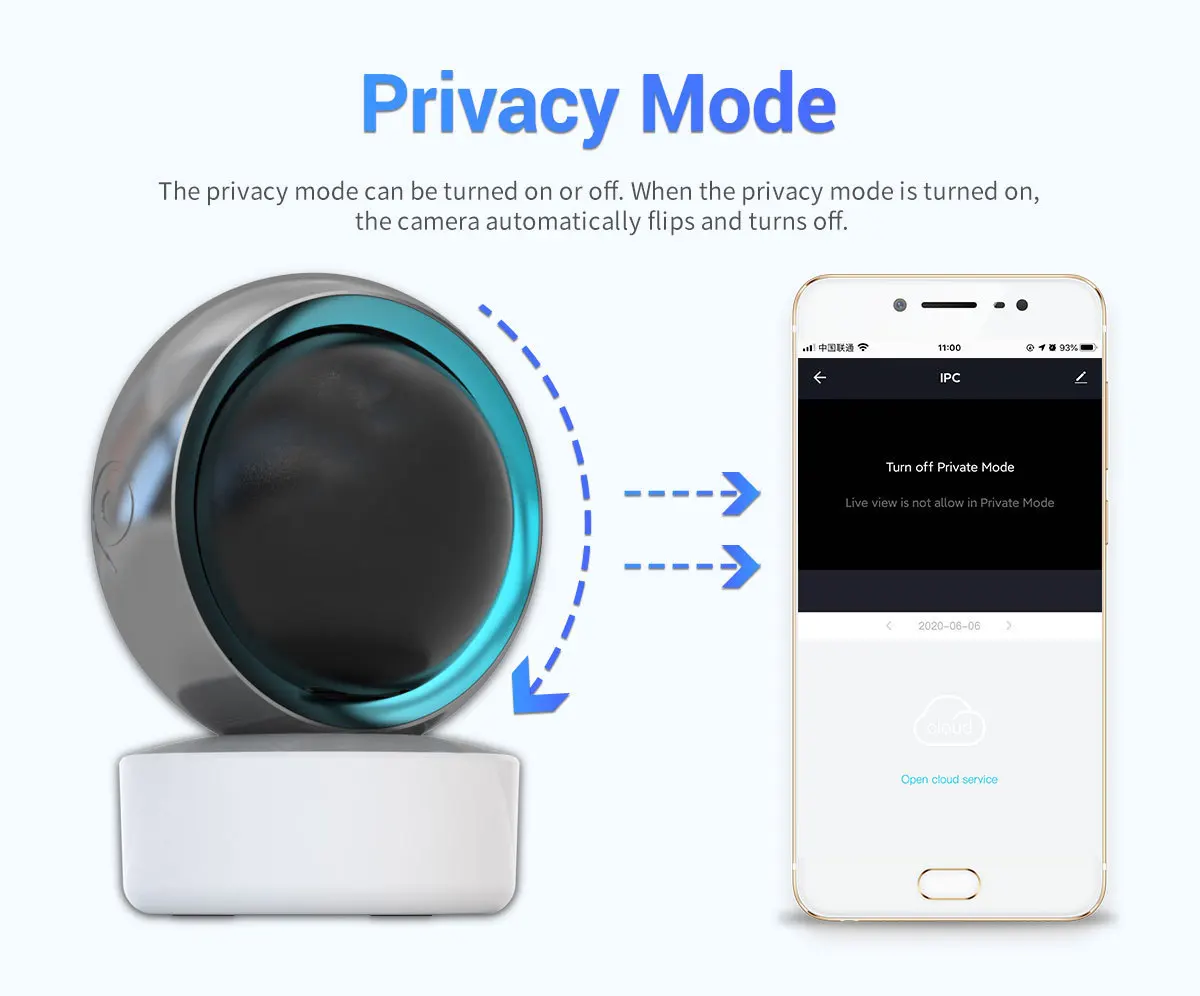 FHD Video Camera Motion Tracking Detector Night Vision Two Way Audio Baby Monitor