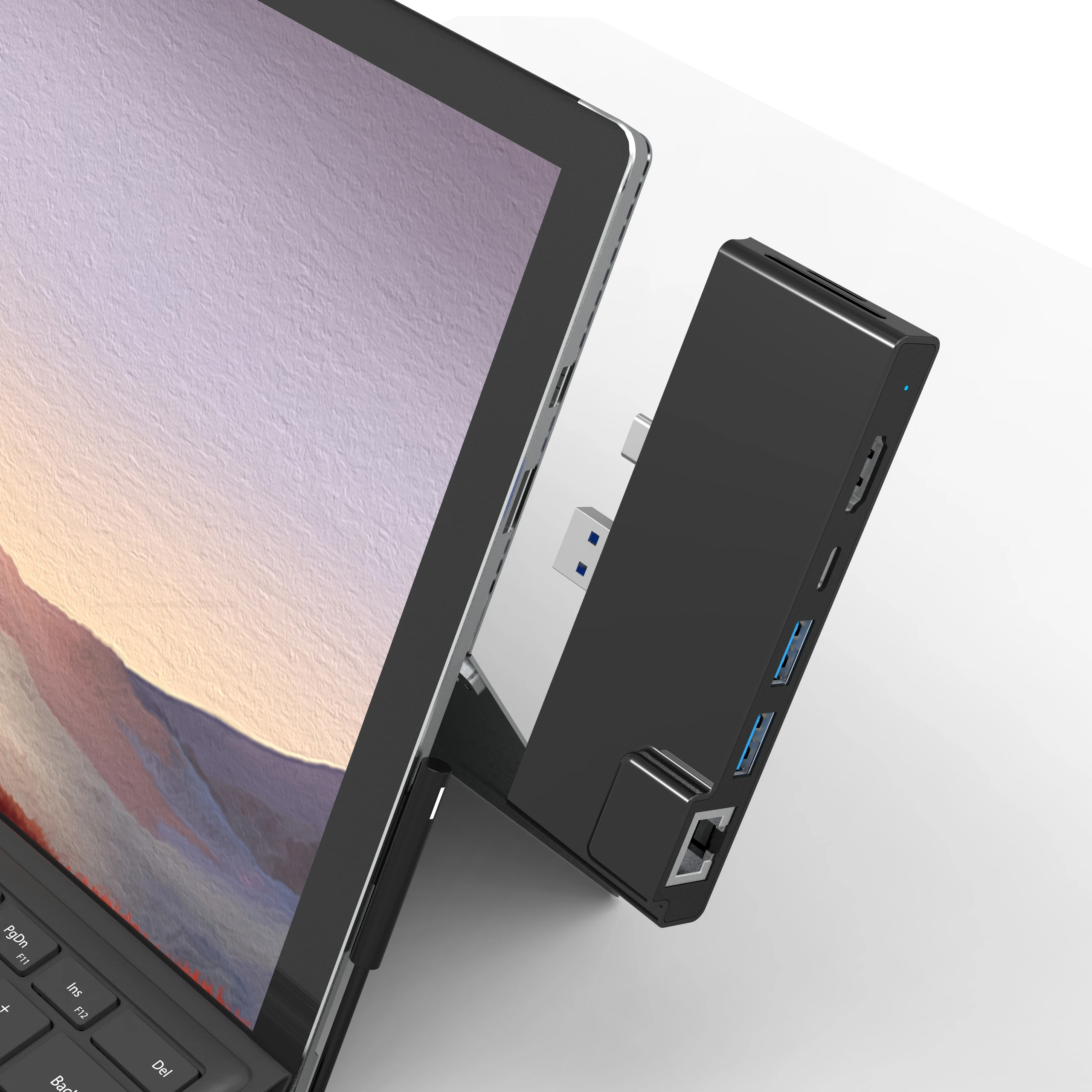 Горячая Распродажа Тип C к RJ45 Ethernet адаптер док-станция USB 3,1 Type-C 8 в 1 док-станция для usb-концентратора типа C