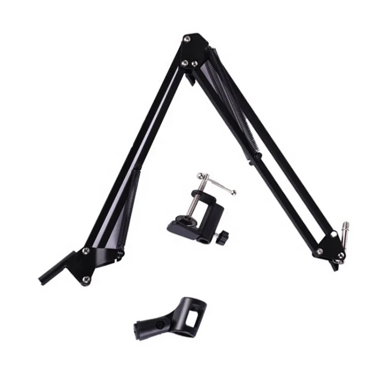 Factory wholesale desktop universal NB35 microphone bracket folding telescopic metal cantilever live