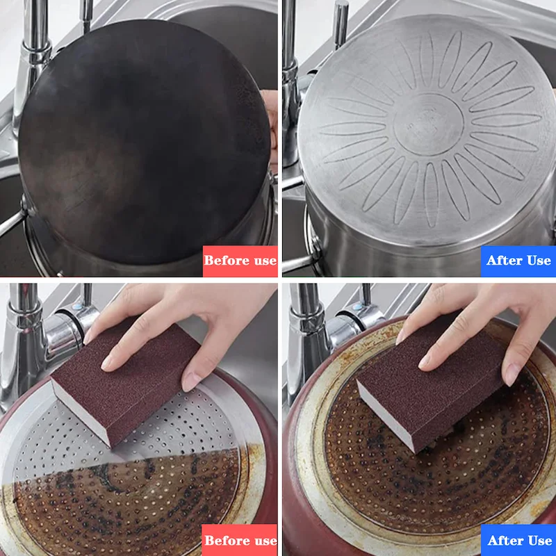 rust removal nano carborundum magic emery kitchen heavy duty scrub scouring magic eraser sponge