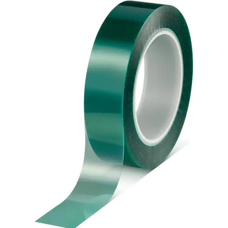 Pet high temperature tape Tesa 50600 pet silicon green polyester masking tape for Powder spraying
