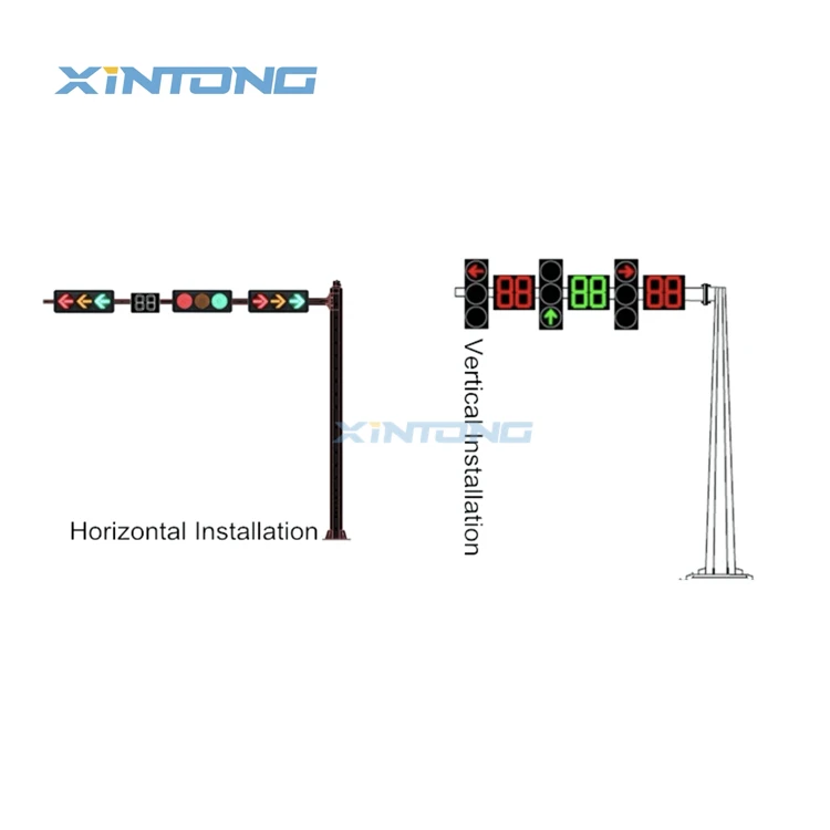 XINTONG Waterproof IP67 Time Counter LED Traffic Signal Light