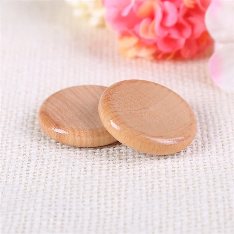 Custom unfinished wooden round piece blank beech wood Discs wood keychain accessories