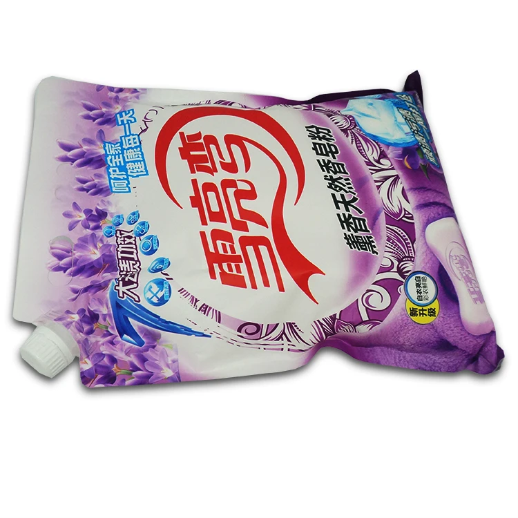 Detergent Washing Powder Plastic Packaging  Bag Soap Powder Packaging Bag With Spout