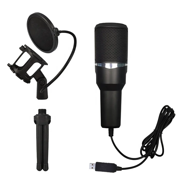 USB Microphone Professional Condenser microfone With Stand For Gaming Studio Recording Broadcasting Live Broadcast