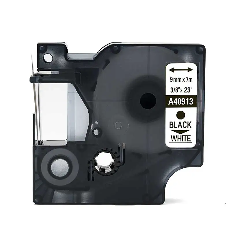 Aimo Manufacturer 9mm A40913 Tape Black on White Ribbon Labels Compatible for Dymo Printer