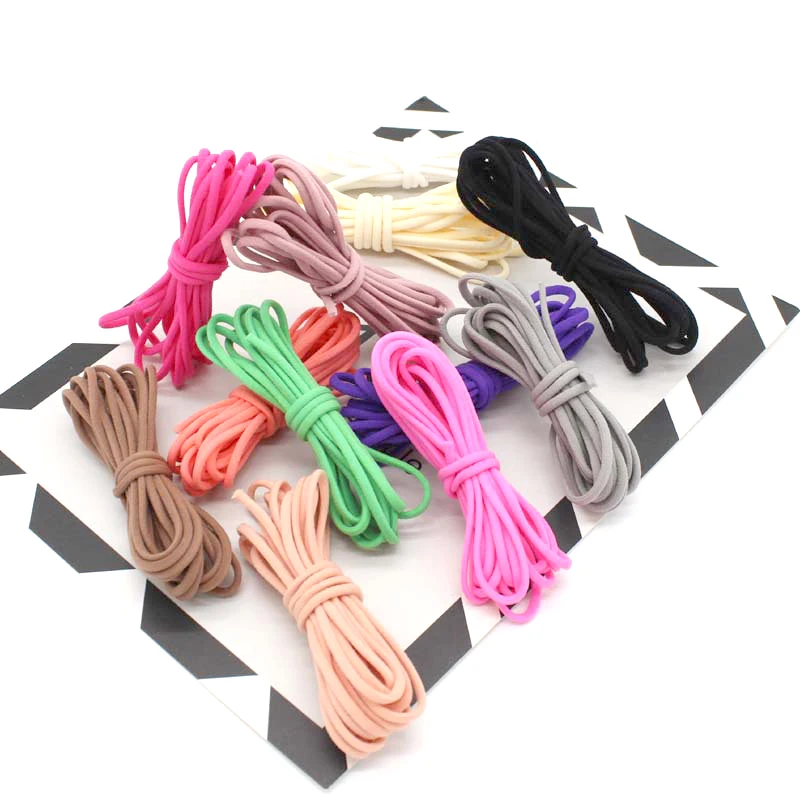 
Manufacture Adjustable Round Type Elastic Mask Earloop For Nonwoven Face Mask Ear Loop 