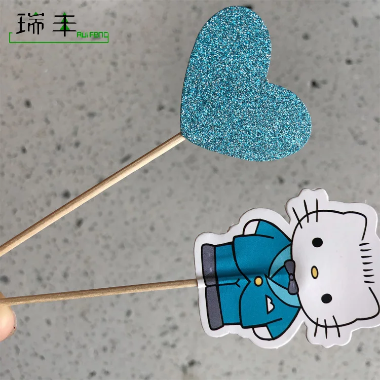 High quality Cartoon decor different size of disposable wood fruit fork