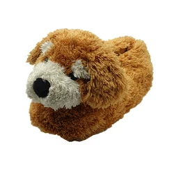 Plush dog shape animal shoes winter warm indoor slippers