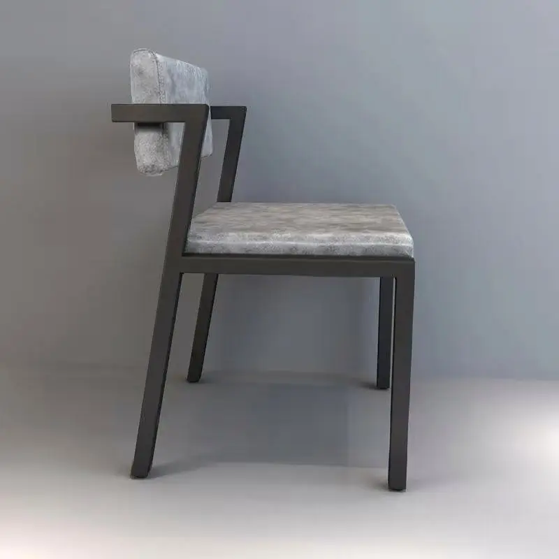 
Wholesale Creative Hot selling Luxury Simple Gray commercial cafe Dinner Chair Metal Modern single seat Restaurant Dining Chair 