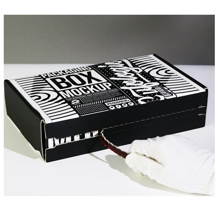 Custom LOGO CMYK printing F Fluete corrugated mailer Box with Self-Seal and Zipper Closure  for lingerie bar packaging