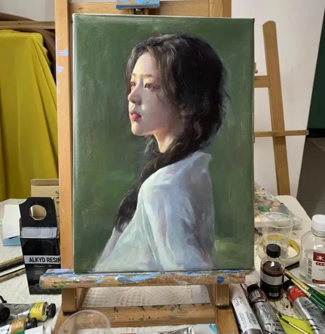 Factory High Quality Realistic Art From Photo Custom Hand Painted Portrait Oil Painting On Canvas