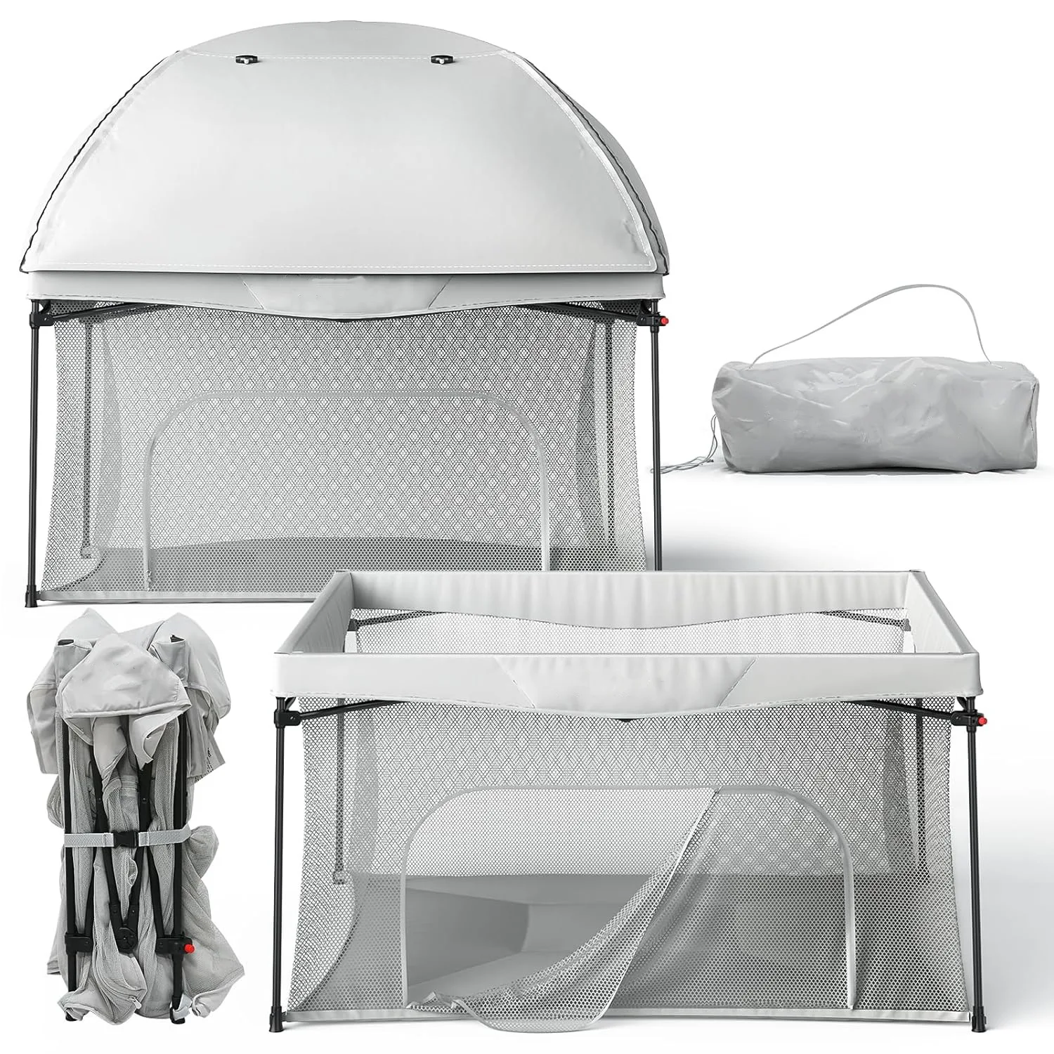 Foldable Baby Playpen for Babies and Toddlers,Portable Safety baby fence,No Installation Indoor/Outdoor, Packing size:26*26*60cm