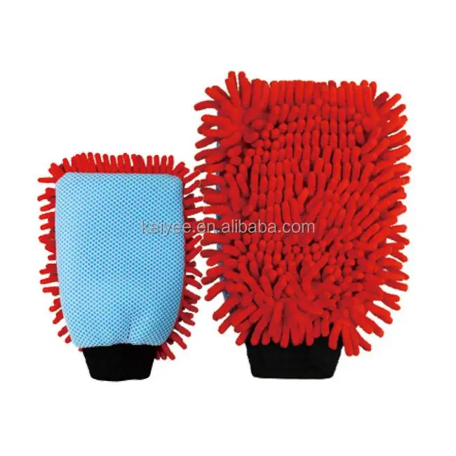 Cheap Price Colorful Mesh Fabric Chenille Car Wash Glove Fabric , Glove