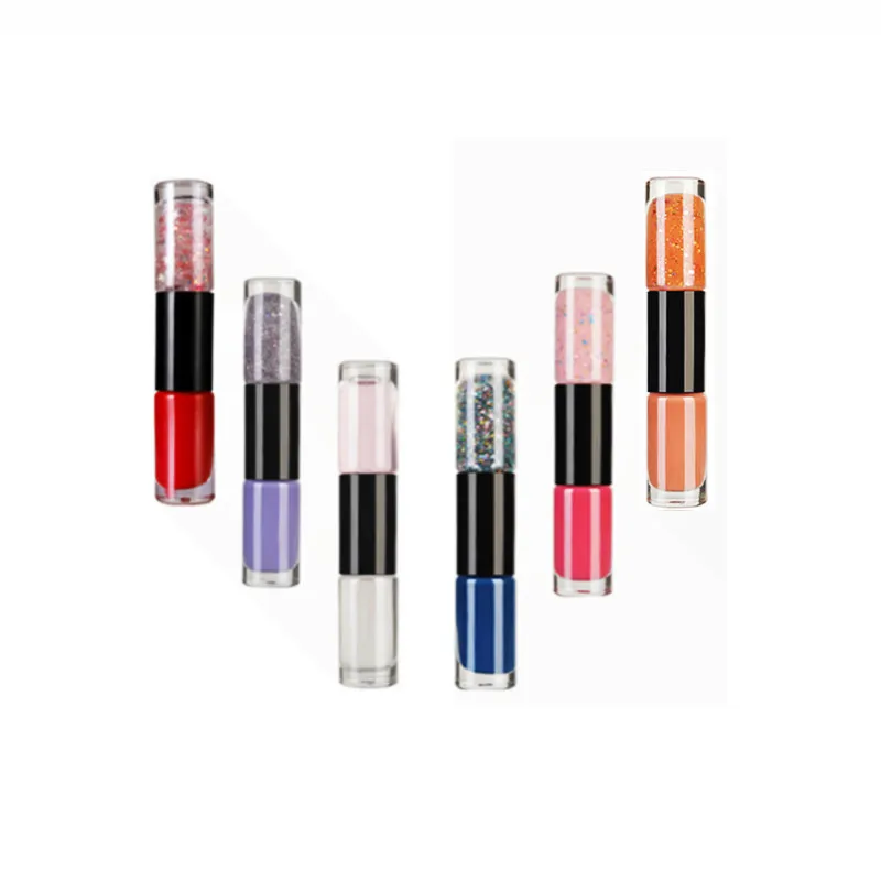 Quick Dry Halal Nail Polish Breathable Twins Shape Two Color Oily Nontoxic Nail Polish Vegan Nail Polish
