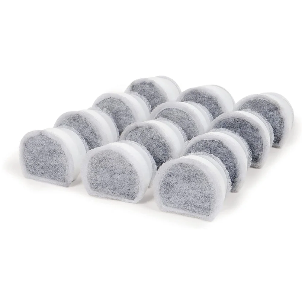 8 Pack Replacement Carbon Filters Compatible with Pet Safe Ceramic and Stainless Steel Pet Fountains, for Water Dispensers