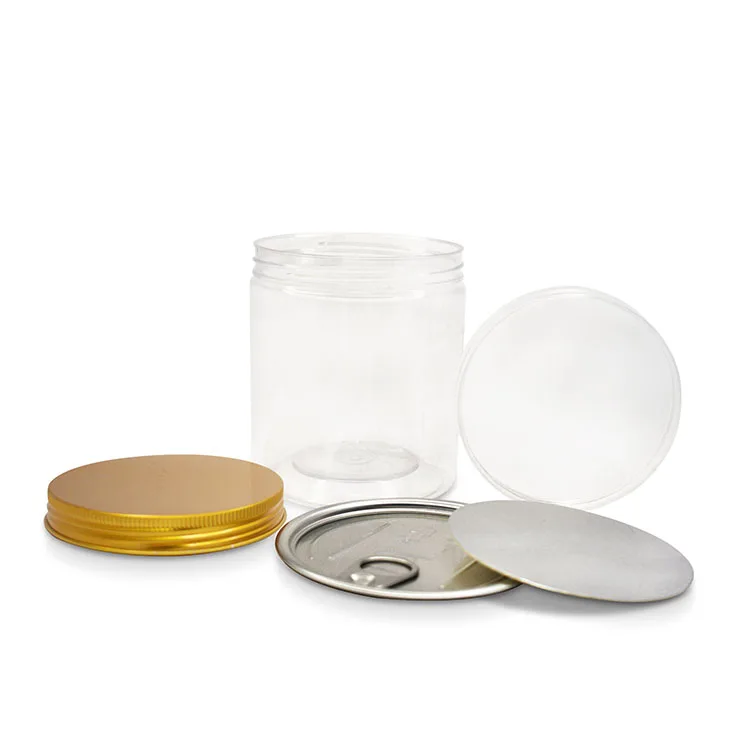 680 ML 1000 High Quality Food Packaging Plastic Jar PET With Aluminum Sealing for Cookie Snacks
