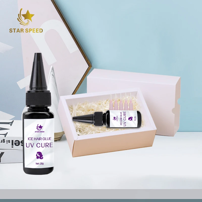 UV LED hair glue fast dry human hair glue UV light glue