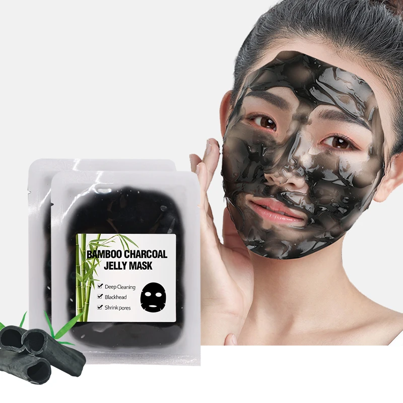 Custom Facial Jelly Sleep Mask Bamboo Charcoal Cleansing Face Mask Cream