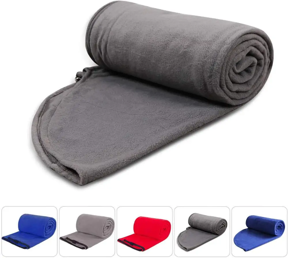 NPOT Outdoor Fleece Sleeping Bag Liner with Hood Great for Adult Warm or Cold Weather foldable bed with carrying bag