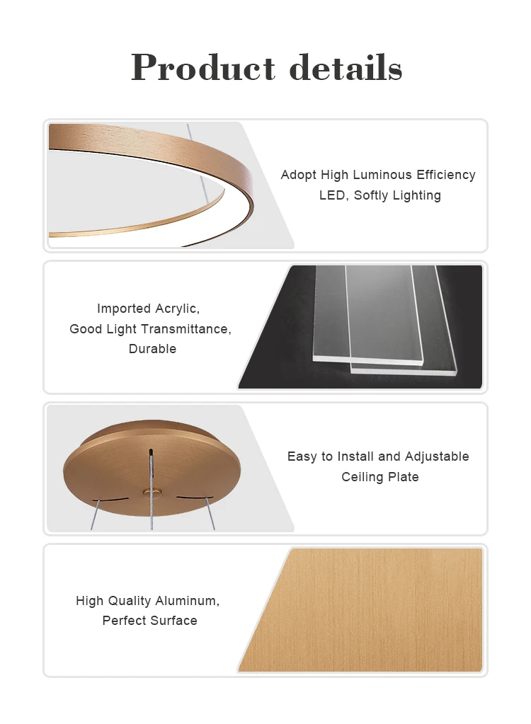 Customized Modern Hanging Lights Smart Wifi Switch Circle Ring Chandelier Silver Pendant Light modern hanging lights