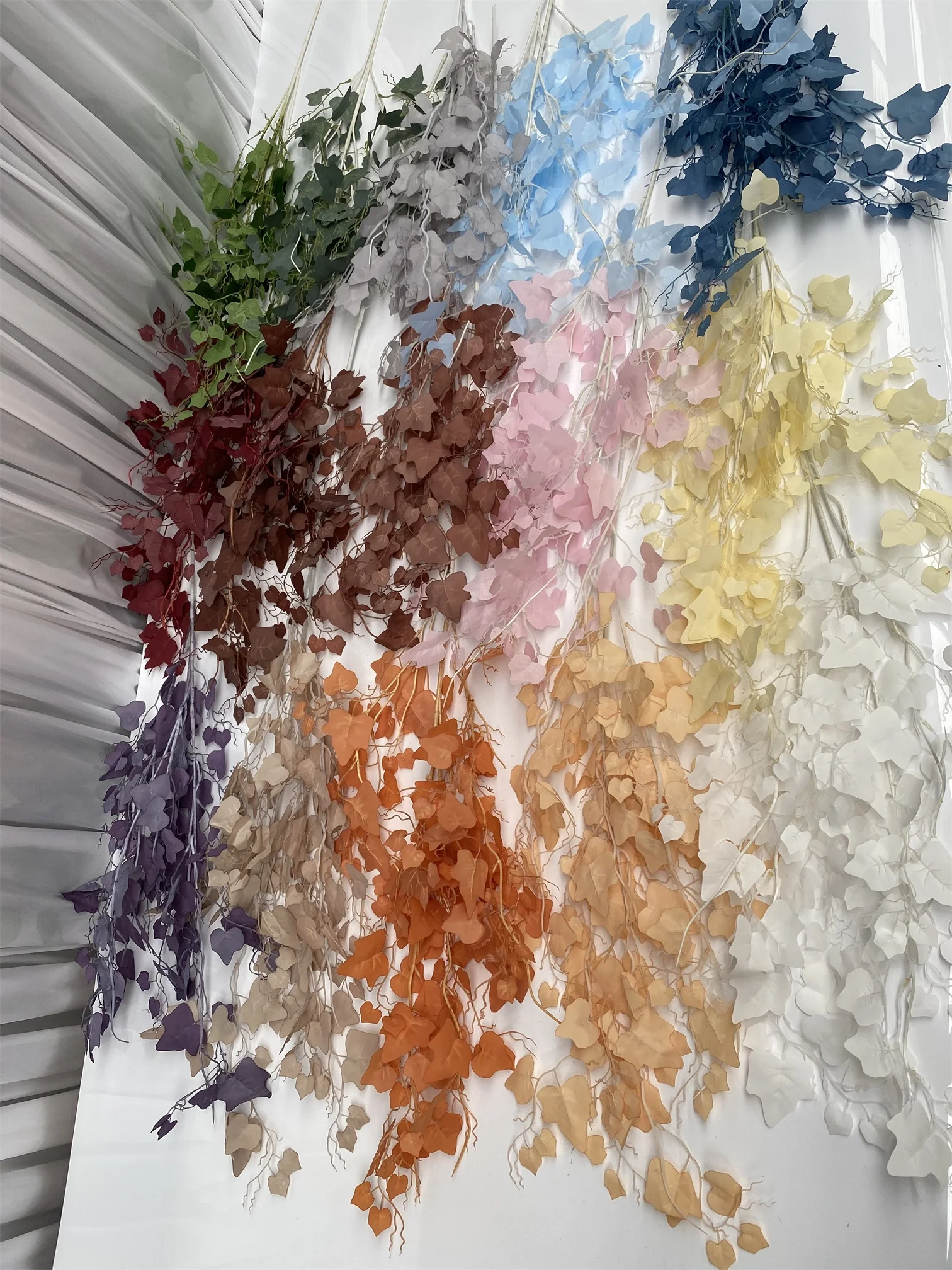 Wedding Decoration Artificial Plant Wall Outdoor Long Branch Grape Leaves