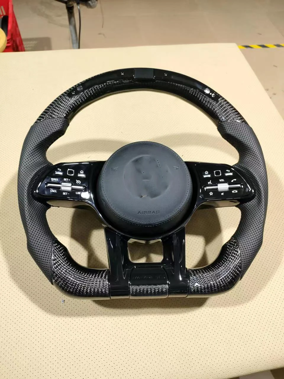 High Quality accessories car carbon fiber steering wheel for supra bmw e46 tesla yoke mercedes-benz jeep wrangler jl mk7 golf