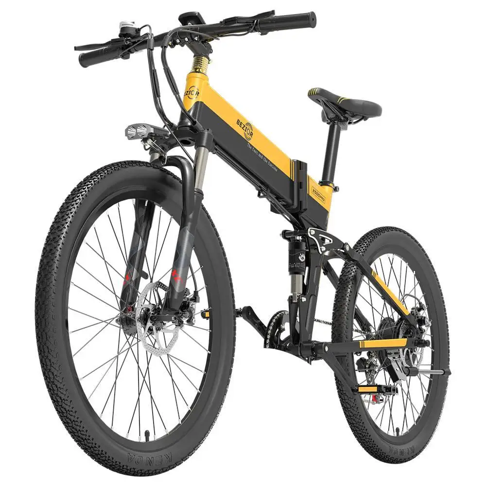 EU Warehouse BEZIOR X500 Pro Foldable E Bike 48V 10.4Ah Bicycle 500W Motor 26 inch Fat Tyres Folding Electric Bike