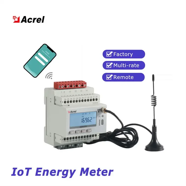 Acrel ADW300 three phase dual power energy meter with rs485 home energy monitoring system cloud based 4G meter