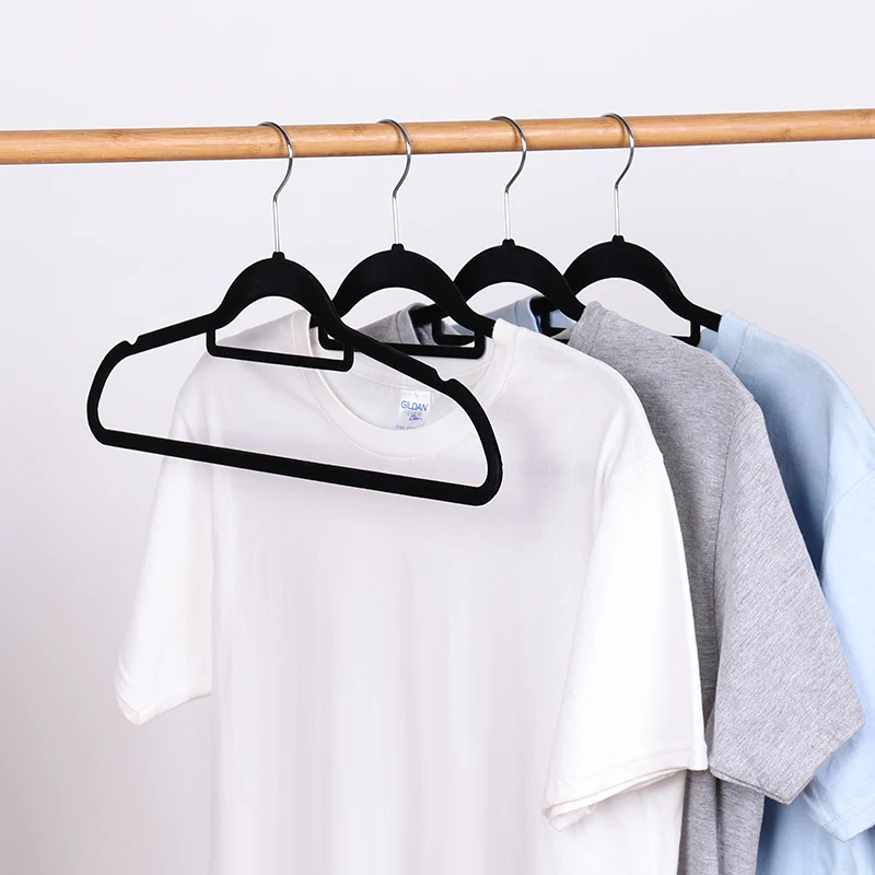 customized black multi-functional velvet tie suits clothes  hanger for adult