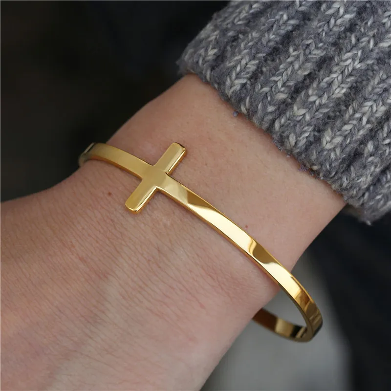 Cross Bracelet Religious Cuff Bangle Bible Verse Christian Gifts Jewelry for Women and Men
