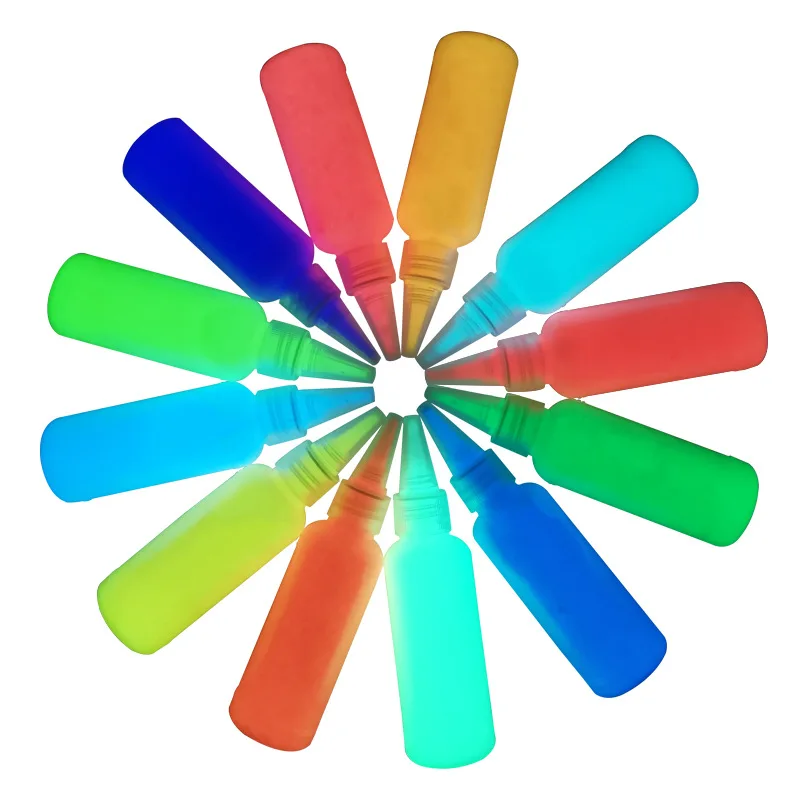 Waterproof fluorescent powder hand-painted luminous paint fun run reflective paint pigment painting highlight glow