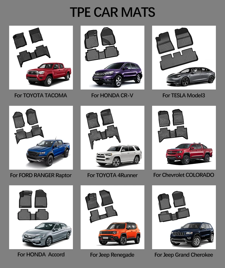 Высококачественные передние и задние автомобильные коврики из ТПЭ для VW TAYRON 2018 + аксессуары напольный коврик