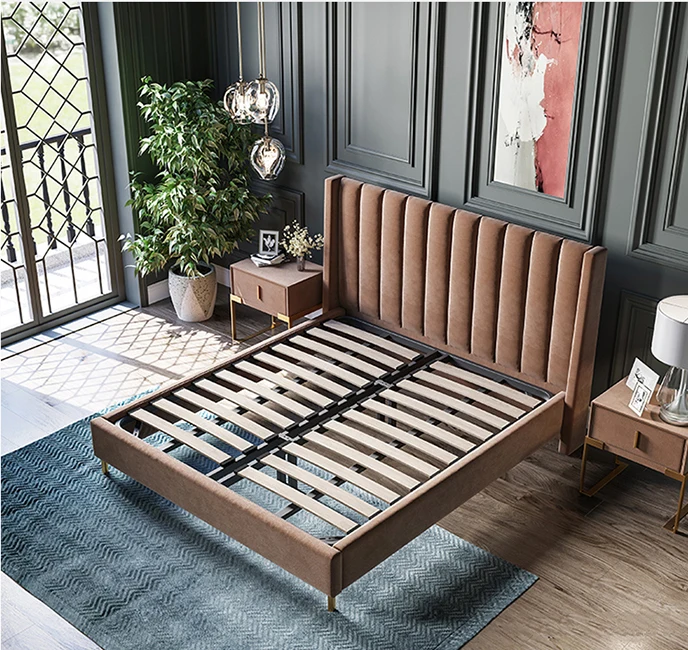 Mornadi Color New Product Fabric Luxury Design Modern King Size Bed