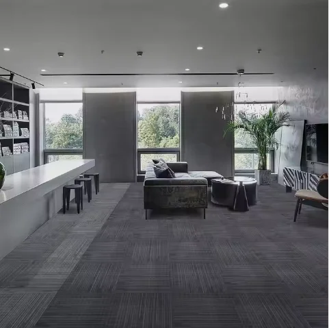 Luxury hotel carpet PP nylon jacquard commercial office carpet tiles PVC floor square carpet 50x50