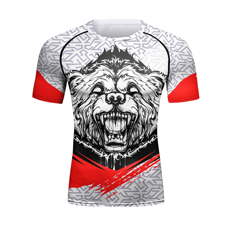 Cody Lundin 3d Printing Sublimation T Shirt Muscular Compression BJJ Jiu Jitsu Training dye 4-way stretch Surf Rash Guard