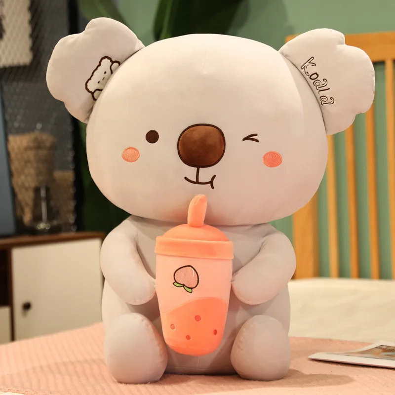 Free Shipping kids stuffed squishy boba tea koala plush toy