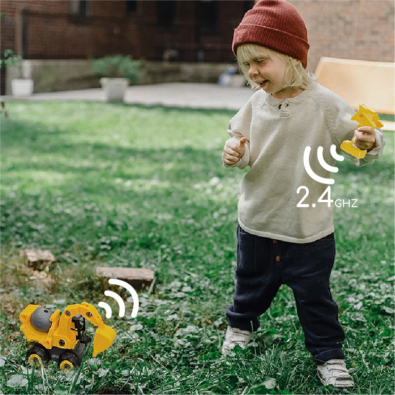 Amazon Hot Sale 4 IN 1 Take Apart Car DIY Toy RC Excavator Dump Truck Construction Vehicles