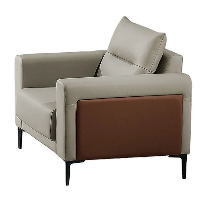 Chinese Style Office Sofa Modern Simple Leisure Sofa Living Room Sofa 1+1+3 Set Coffee Table Combination