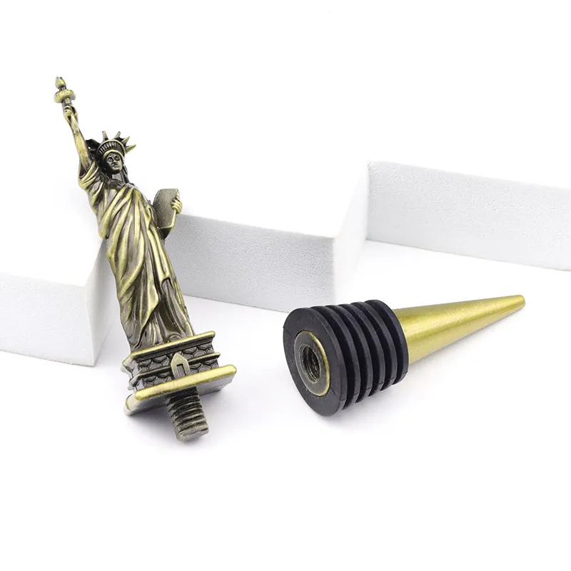 Personalized Design New York Souvenir Customized Logo Metal Wine Cork Bottle Stopper