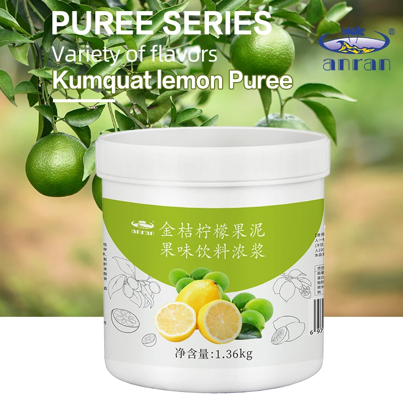 Lemon Sauce Green tangerine kumquat lemon puree jam Concentrate Drink juice fruit drink thick sauce